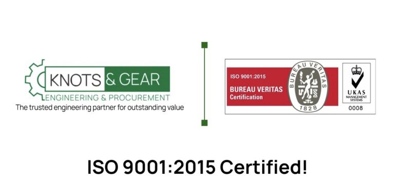 Knots and Gear ISO 9001:2015 certification badge